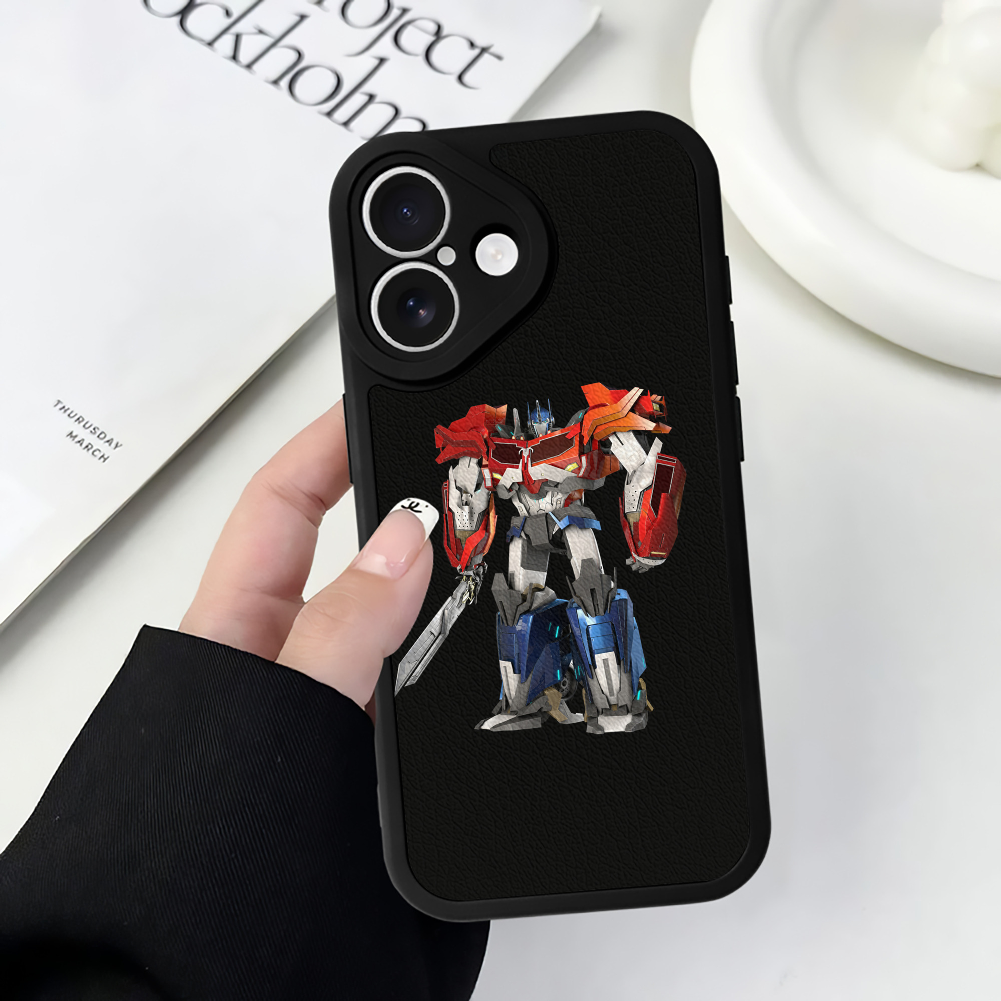 （画像用）  【iPhone 16シリーズ対応】シリコンスマホケース（レザー調） 材質：シリコン